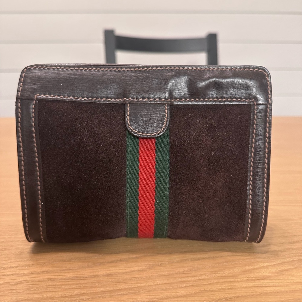 80s Vintage Gucci "Sherry Line" Mini Clutch/Cosmetic Bag - Exc. Condition